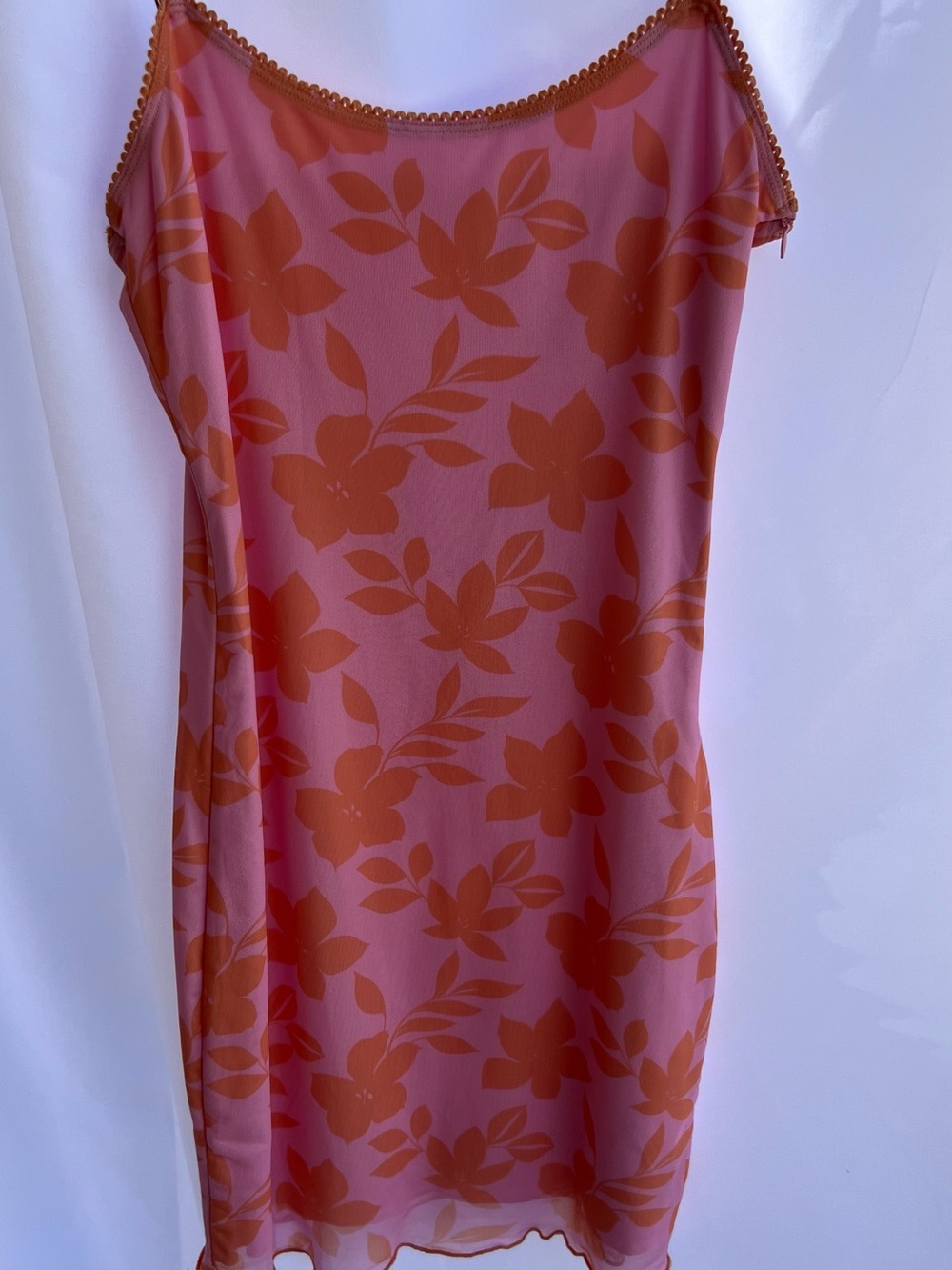 Princess Polly Coral-Pink Floral Midi Dress